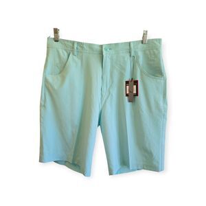 Short Par 4 Shorts Mens 34 Sea Glass 10" Inseam Golf Performance Stretch Casual